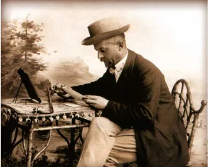 Mecenáš přikrytý havelokem
