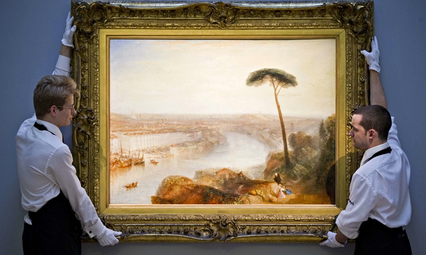 J.M.W. Turner: Ř&iacute;m z hory Aventine / 1835 / olej na pl&aacute;tně / 92,7 x 125,7 cm / Sotheby&rsquo;s 3. 12. 2014 / 30 322 500 GBP