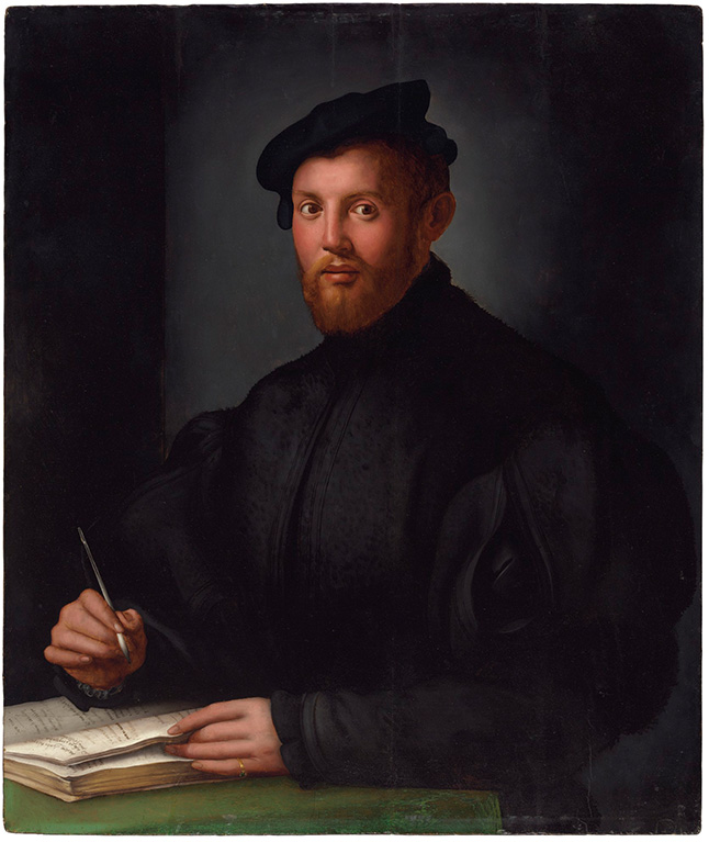 Agnolo Bronzino: Portrét mladého muže s knihou / olej na desce / 94 x 78 cm / 9 125 000 UDS / Christie's 28. 1. 2015
