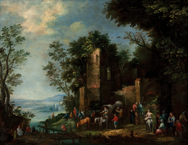 Jan Jakub Hartmann: Krajina s hradní zříceninou