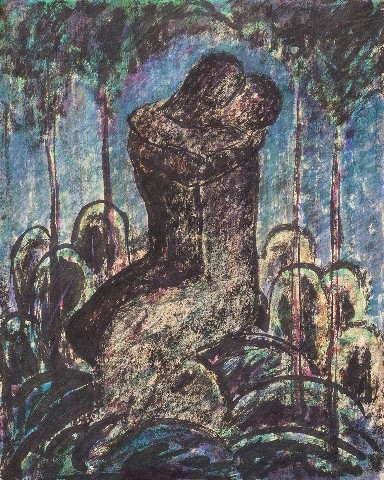 Maxim Kopf: Milenci  akvarel a tuš na papíře, 26,5 x 20,5 cm vyvolávací cena: 15 000 Kč European Arts 20. 11. 2016