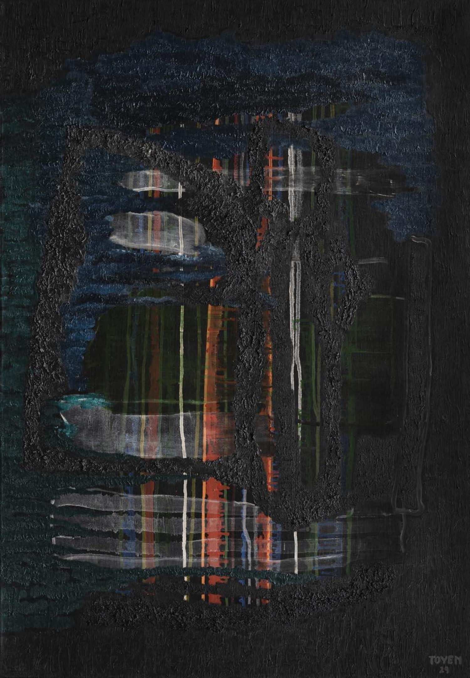 Toyen: Noční slavnost (Ohňostroj), 1929, olej na plátně, 92 x 65 cm, cena: 36 480 000 Kč, Galerie Kodl 30. 5. 2021