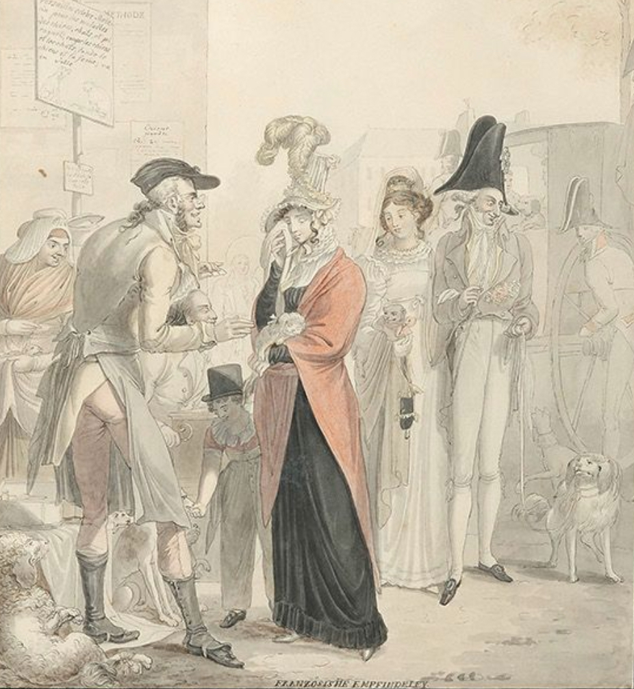 Georg Emmanuel Opitz: U veterináře, akvarel, 35 x 27 cm, odhadní cena: přibližně 24 000 - 36 000 Kč (1000 - 1500 EUR) bez poplatků, Beaussant Lefèvre & Associés 10. 2. 2022