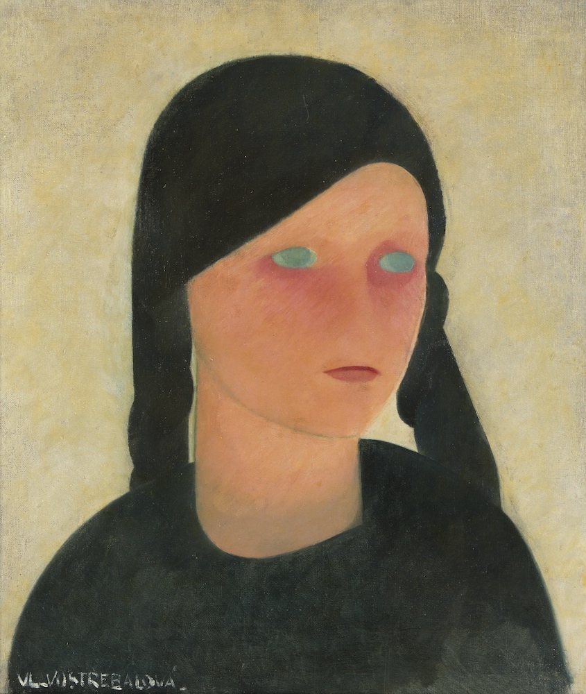 Vlasta Vostřebalov&aacute; Fischerov&aacute;: Helča / 1922 / olej na pl&aacute;tně / 49 x 55 cm / soukrom&aacute; sb&iacute;rka