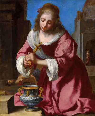 Jan Vermeer: Sv. Praxida / 1654–56