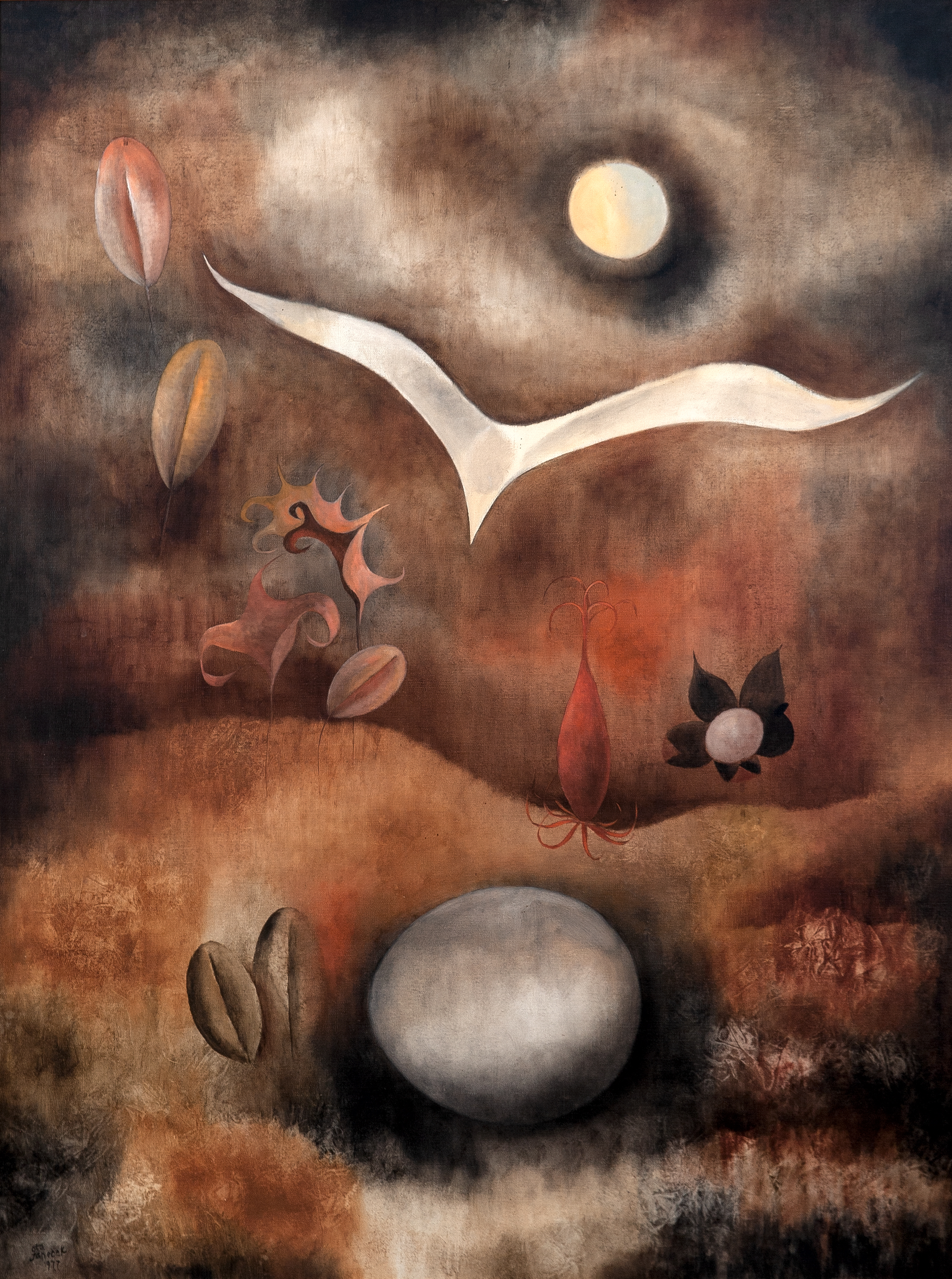 Bílý pták přilétá