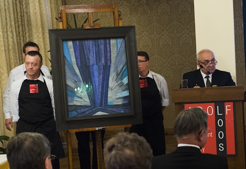 Dražba obrazu Františka Kupky Tvar modré