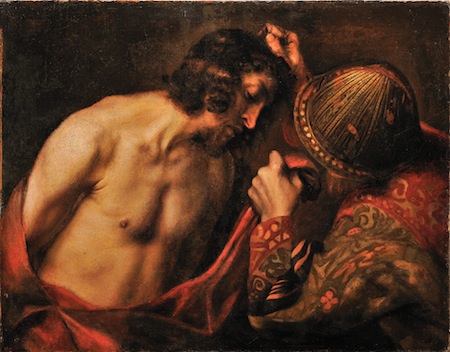 Nizozemsk&yacute; caravaggista: Posm&iacute;v&aacute;n&iacute; Kristu / 1700&ndash;50