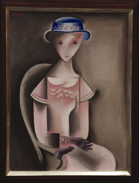 JOSEF ČAPEK: DĚVČE V RŮŽOVÝCH ŠATECH / 1916